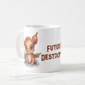 Cute Brown Baby Dragon Koffiemok (Voorkant links)