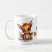 Cute Brown Baby Dragon Koffiemok (Links)