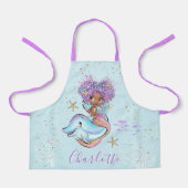 Cute Brown Baby Mermaid All-Over Print Apron Schort (Voorkant)