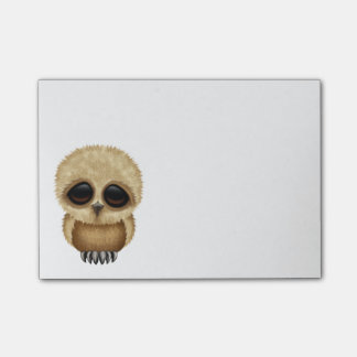 Cute Brown Baby Owl Chic Post-it® Notes