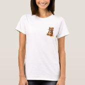 Cute Brown Bear Covered in Dripping Honey Drinking T-shirt (Voorkant)