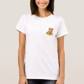 Cute Brown Bear Covered in Dripping Honey T-shirt (Voorkant)
