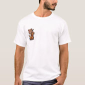 Cute Brown Bear Playing Cello Musical T-shirt (Voorkant)