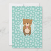 Cute Brown Beer Baby Sprinkle Invitation Neutraal Kaart (Achterkant)