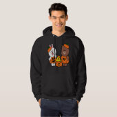 Cute Brown Beer Cony Bunny Rabbit Duck Pumpkin Hoodie (Voorkant volledig)