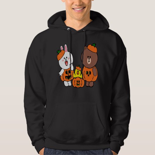 Cute Brown Beer Cony Bunny Rabbit Duck Pumpkin Hoodie (Voorkant)