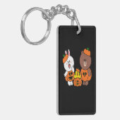 Cute Brown Beer Cony Bunny Rabbit Duck Pumpkin Sleutelhanger (Voorkant Links)