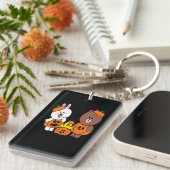 Cute Brown Beer Cony Bunny Rabbit Duck Pumpkin Sleutelhanger (Voorkant Rechts)