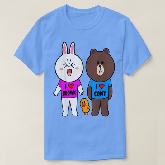 Cute brown beer cony konny konijneneend we houden t-shirt (Design voorkant)