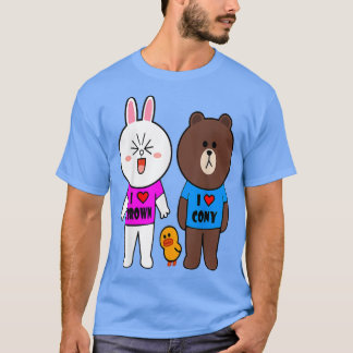 Cute brown beer cony konny konijneneend we houden t-shirt