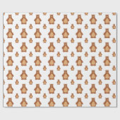 Cute Brown Beer Kinder Gift Cadeaupapier (Vlak)