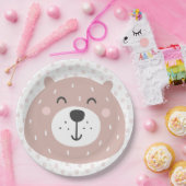 Cute Brown Beer - Kinderen op zondag Bord (Feest)