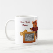 Cute Brown Beer Lijst Design Persoonlijk Koffiemok (Links)