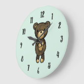 Cute Brown Beer met een gele bloem Grote Klok (Hoek)