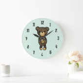 Cute Brown Beer met een gele bloem Grote Klok (Huis)