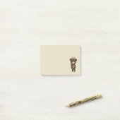 Cute Brown Beer met een gele bloem Post-it® Notes (Op bureau)