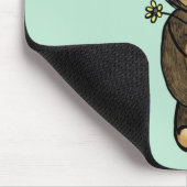 Cute Brown Beer met geel ventilator, speciaal gepe Muismat (Hoek)