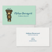 Cute Brown Beer met gele bloem Visitekaartje (Voorkant / Achterkant)