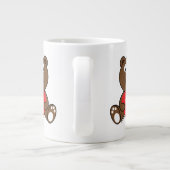 Cute Brown Beer met hart dat ik van je hou Grote Koffiekop (Achterkant)