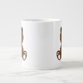 Cute Brown Beer met hart dat ik van je hou Grote Koffiekop (Voorkant)