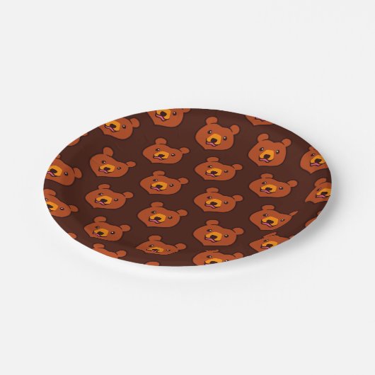 Cute Brown Beer Papieren Bordje (Gekanteld)