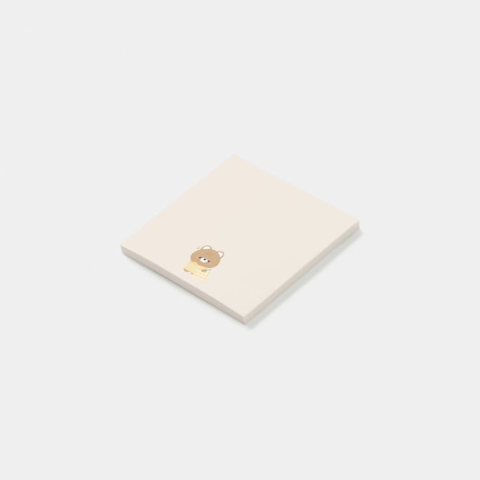 Cute Brown Beer Post-it® Notes (Schuin)