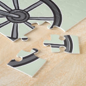 Cute Brown Beer Riding a Bike Legpuzzel (Zijkant)