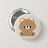 Cute Brown Beer Ronde Button 5,7 Cm (Voorkant /achterkant)