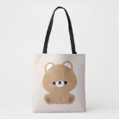 Cute Brown Beer Tote Bag (Voorkant)