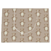 Cute Brown Beer Woodland Animal Waterverf Groot Cadeauzakje (Voorkant)