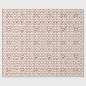 Cute Brown Boho Rainbow Whimsical Pattern Cadeaupapier (Vlak)