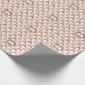 Cute Brown Boho Rainbow Whimsical Pattern Cadeaupapier (Hoek)