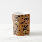 Cute Brown Bulldog Pattern Personalized Gift Koffiemok (Center)