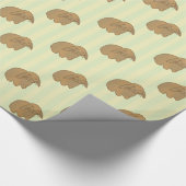 Cute Brown Bunny Cadeaupapier (Hoek)