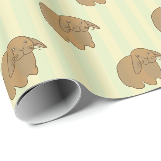 Cute Brown Bunny Cadeaupapier (Rol Hoek)