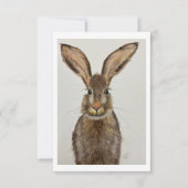 Cute Brown Bunny Note card - Original artwork Kaart (Voorkant)