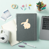 Cute Brown Bunny Rabbit - eenmalig uitgesneden. Sticker (iPad Cover)