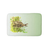 Cute Brown Bunny Rabbit Green Grass Bathmat Badmat (Voorkant)
