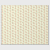 Cute Brown Bunny Rabbit - transparant op geel. Cadeaupapier (Vlak)