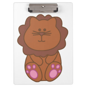 Cute Brown Cartoony Lion Klembord