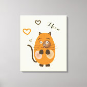 Cute brown cat canvas afdruk (Voorkant)