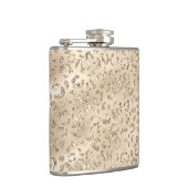 Cute brown Cheetah Leopard Skin Print Patroon Heupfles (Rechts)