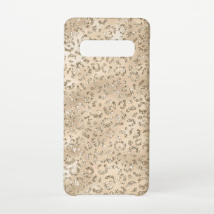Cute brown Cheetah Leopard Skin Print Patroon Samsung Galaxy S10 Hoesje