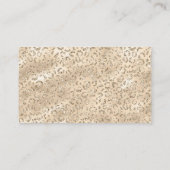 Cute brown Cheetah Leopard Skin Print Patroon Visitekaartje (Achterkant)