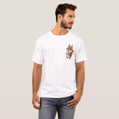 Cute Brown Chipmunk Holding Hot Coffee Mug T-shirt (Voorkant volledig)