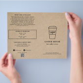 Cute Brown Coffee Cup Coffee Shop Menu (Hand)
