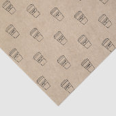 Cute Brown Coffee Cup Coffee Shop Tissuepapier (Detail)