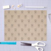 Cute Brown Coffee Cup Coffee Shop Tissuepapier (Craft)