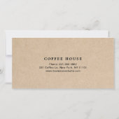 Cute Brown Coffee Shop Gift Certificate (Achterkant)