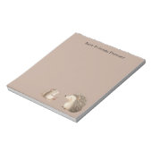 Cute Brown Cream Hedgehog Mouse Appreciation Notitieblok (Linkerzijde)